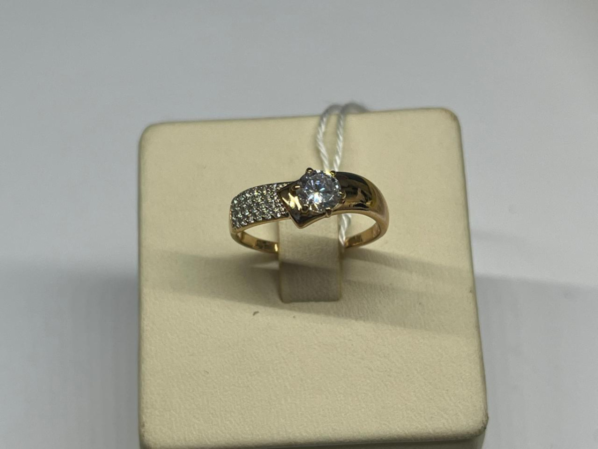 КОЛЬЦО С КАМНЯМИ (Au 585)