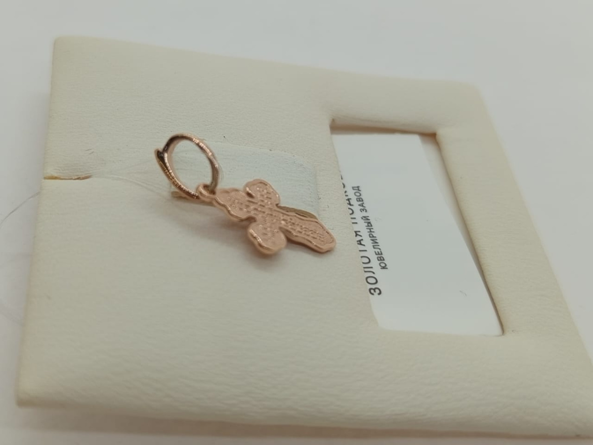 ПОДВЕСКА КРЕСТ без камня (Au 585)