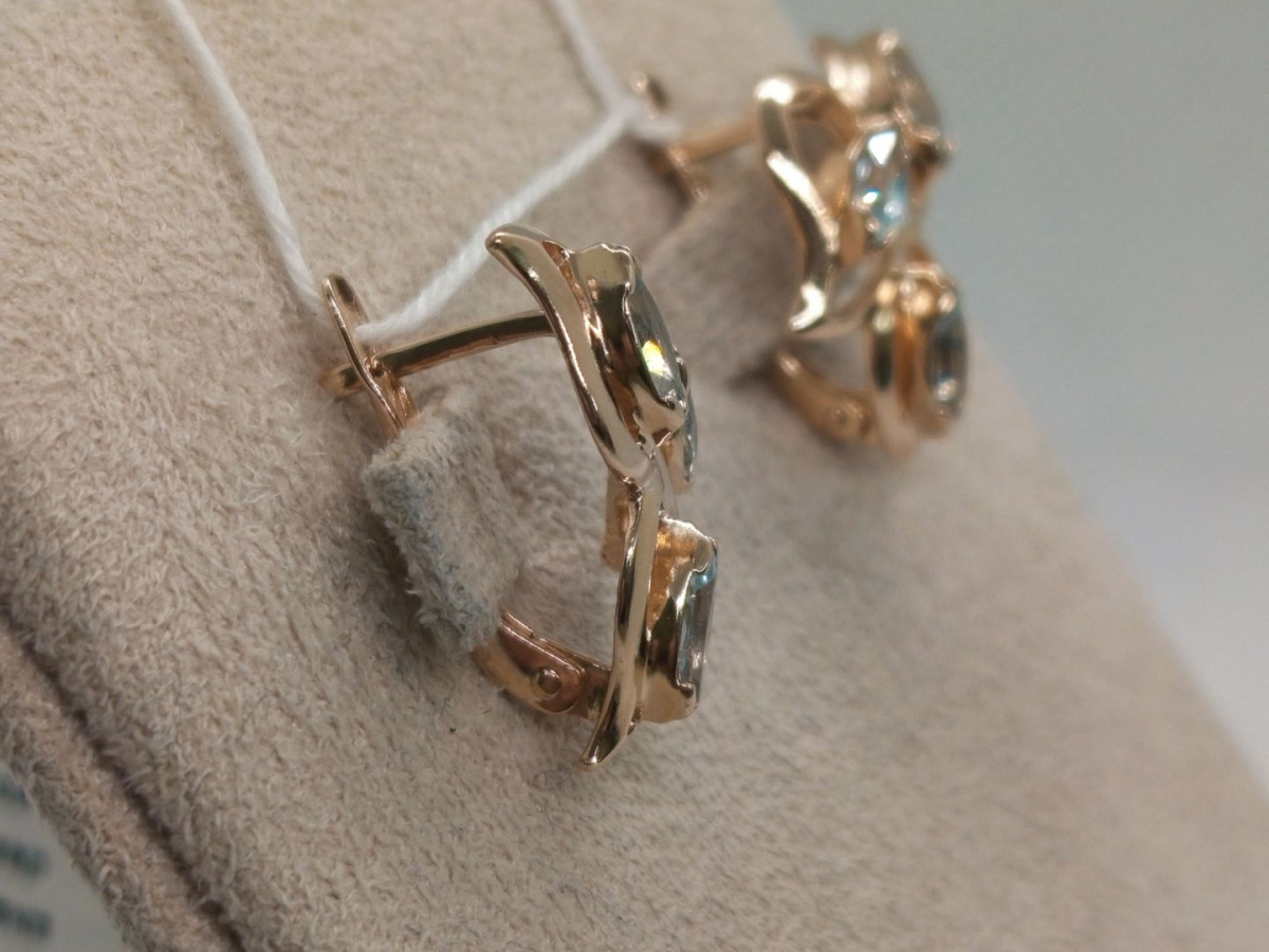 СЕРЬГИ С КАМНЯМИ (Au 585)