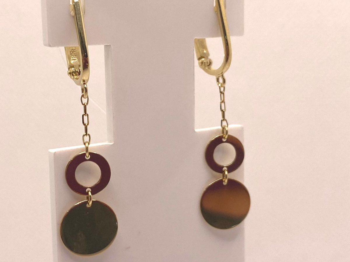 53-121-01244-1 СЕРЬГИ БЕЗ КАМНЯ (Au 585)