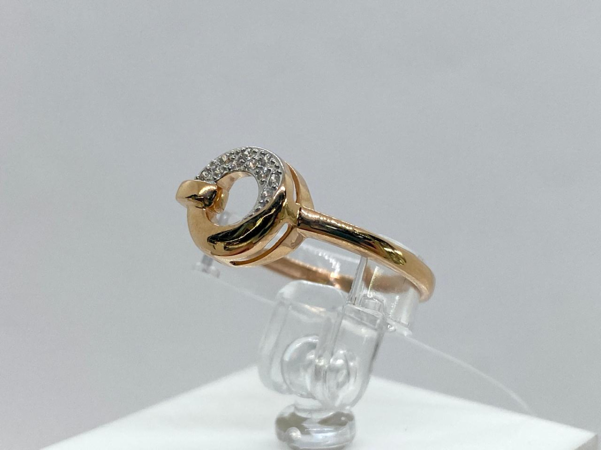 КОЛЬЦО С КАМНЯМИ (Au 585)