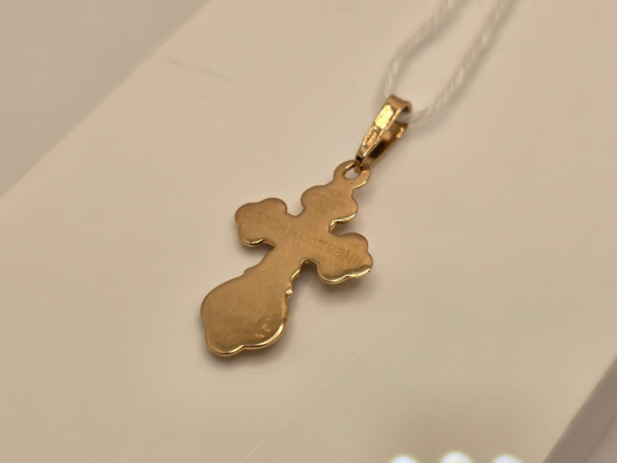 ПОДВЕСКА КРЕСТ БЕЗ КАМНЯ (Au 585)