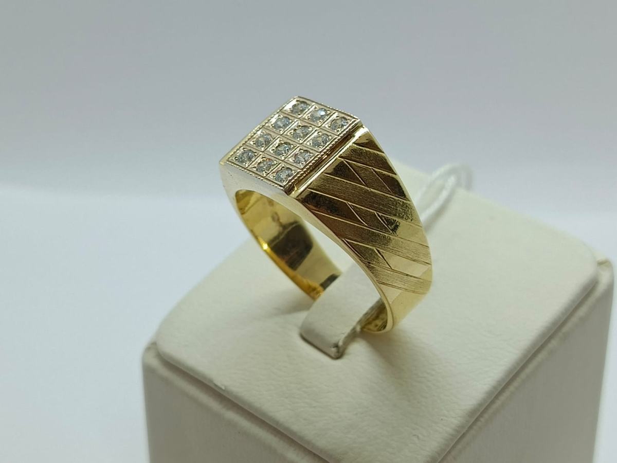 ПЕЧАТКА С КАМНЯМИ (Au 585)