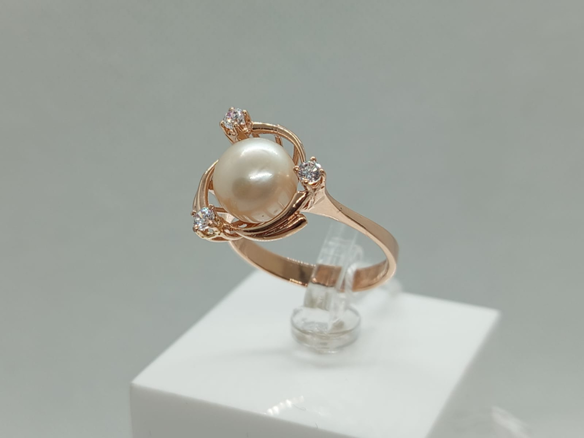 КОЛЬЦО С КАМНЯМИ (Au 585)