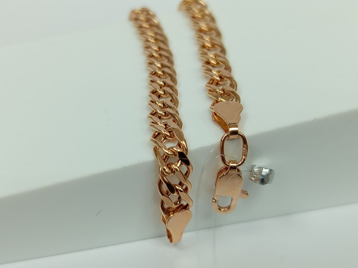 БРАСЛЕТ ПУСТОТЕЛЫЙ Ромб двойной (Au 585)