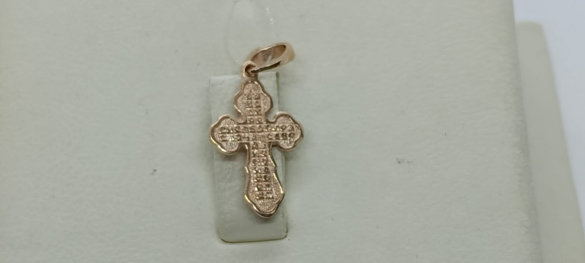 ПОДВЕСКА КРЕСТ без камня (Au 585)