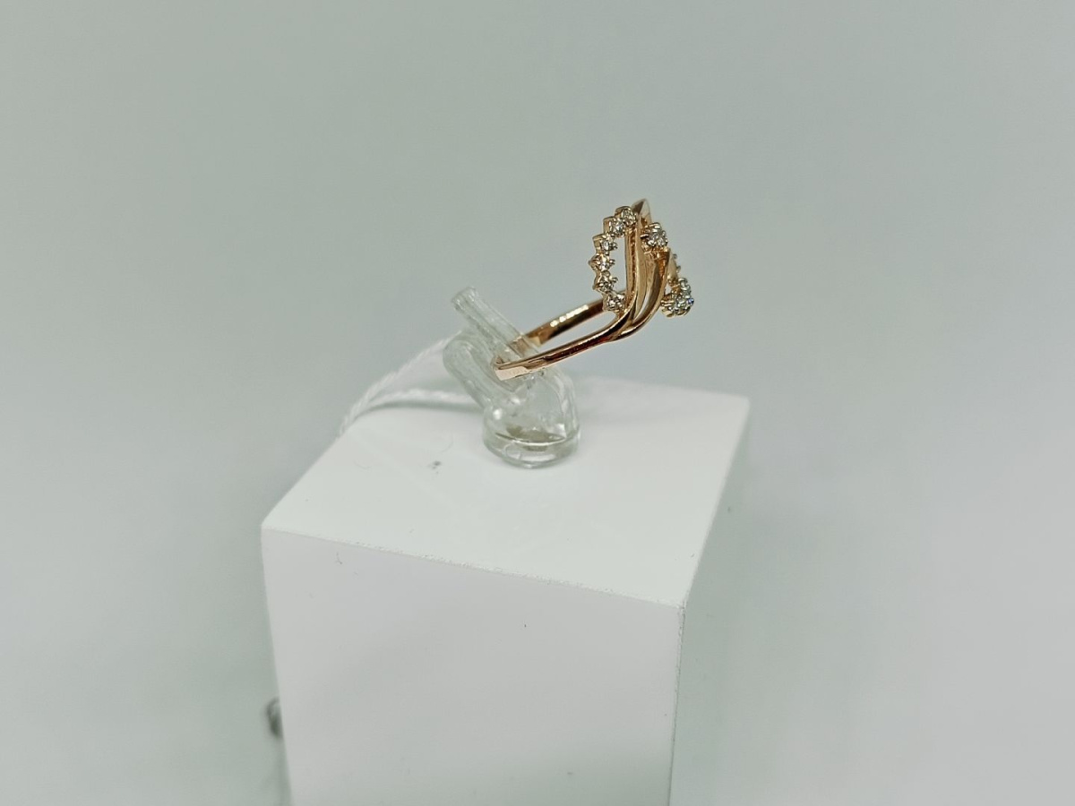 КОЛЬЦО С КАМНЯМИ (Au 585)