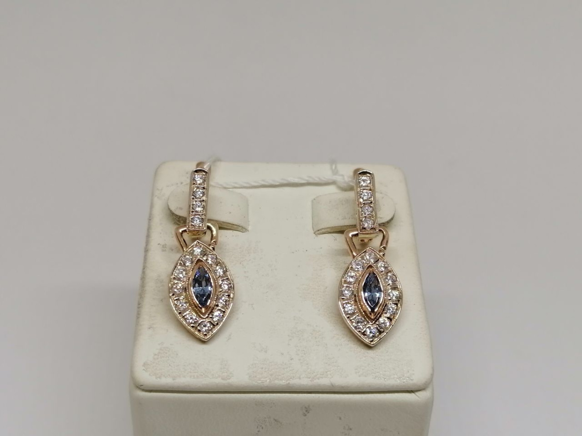 СЕРЬГИ С КАМНЯМИ (Au 585)