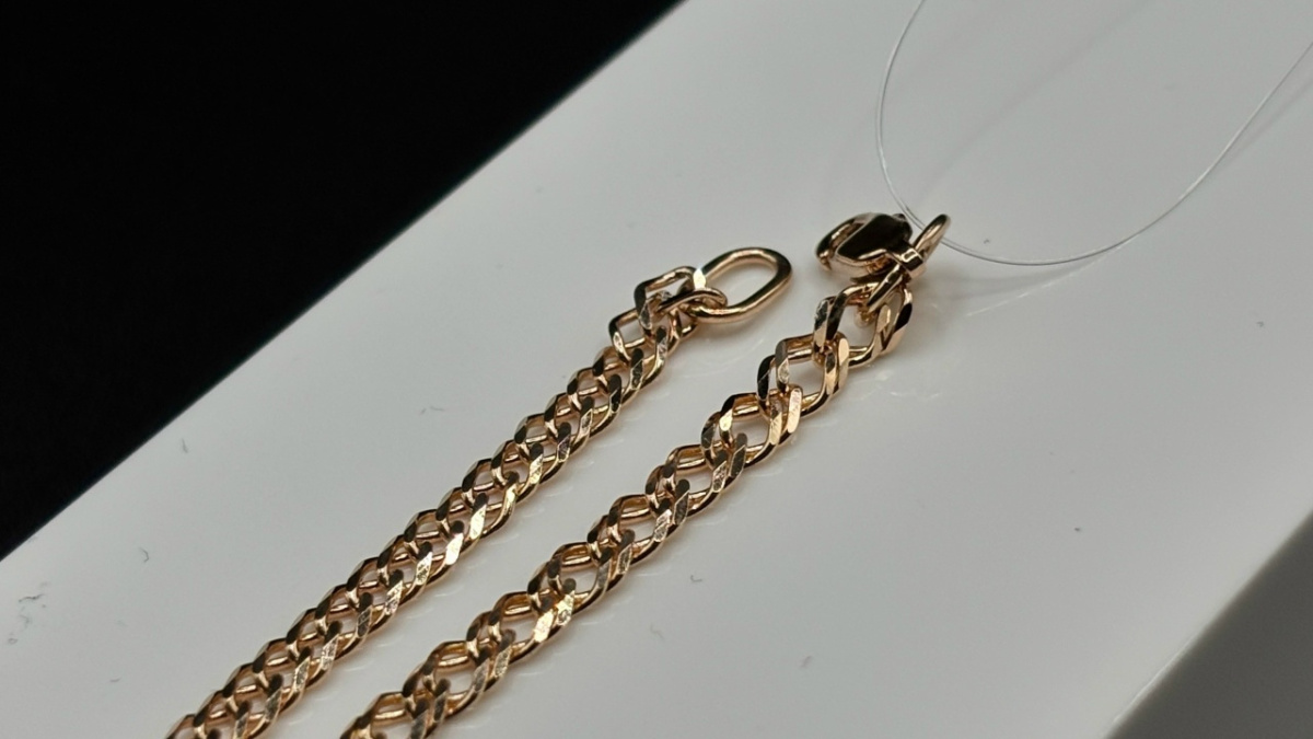 БРАСЛЕТ ПОЛНОВЕСНЫЙ Ромб двойной (Au 585)