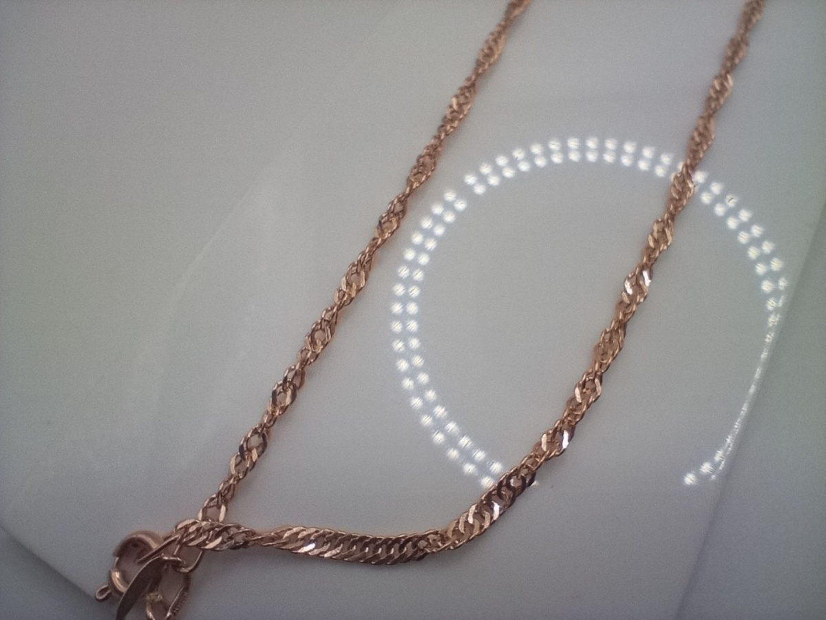 ЦЕПЬ ПУСТОТЕЛАЯ Сингапур (Au 585)