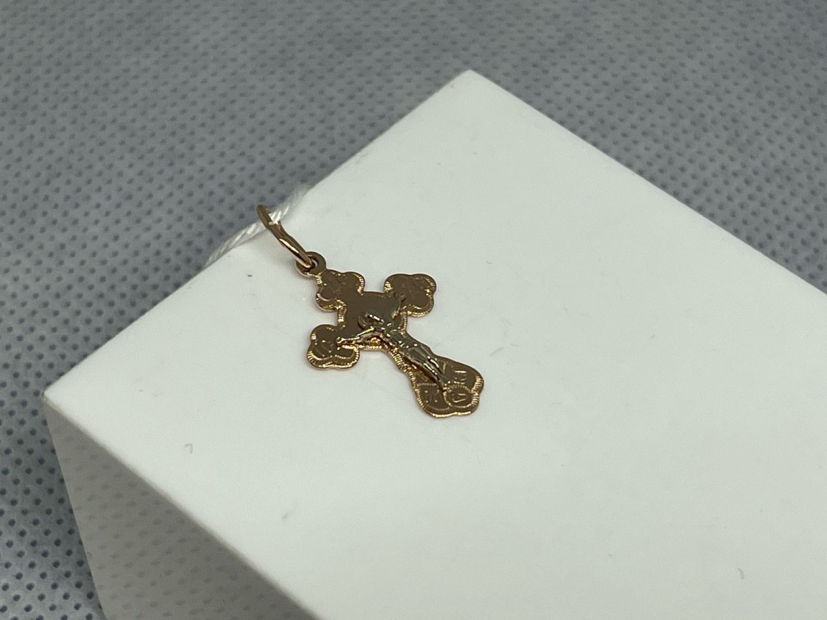 ПОДВЕСКА КРЕСТ БЕЗ КАМНЯ (Au 585)