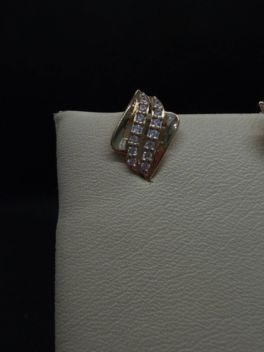 СКМИ585 СЕРЬГИ С КАМНЯМИ (Au 585)