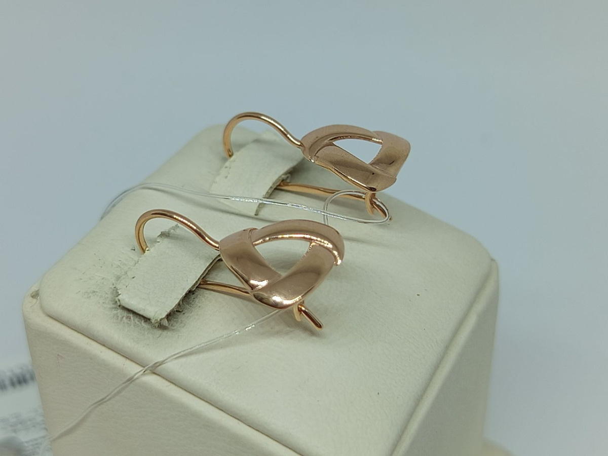 СЕРЬГИ ПЕТЕЛЬКА без камня (Au 585)