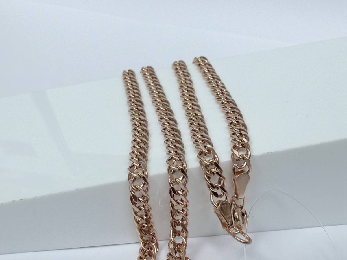 ЦЕПЬ ПУСТОТЕЛАЯ Ромб двойной (Au 585)