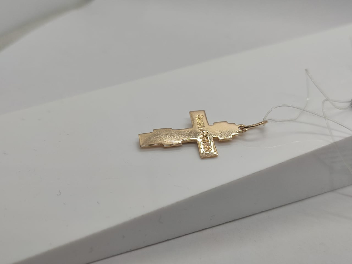 20-0242 ПОДВЕСКА КРЕСТ без камня (Au 585)