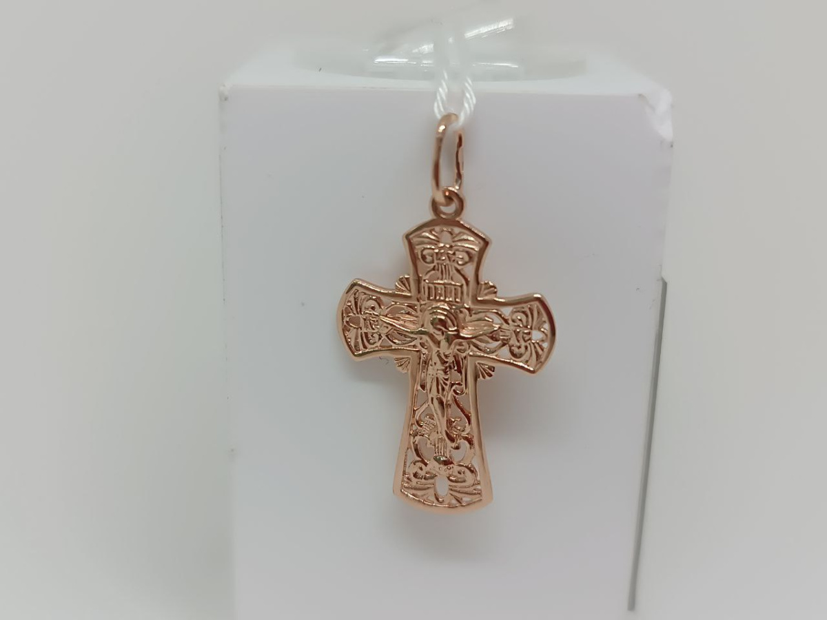 ПОДВЕСКА КРЕСТ БЕЗ КАМНЯ (Au 585)