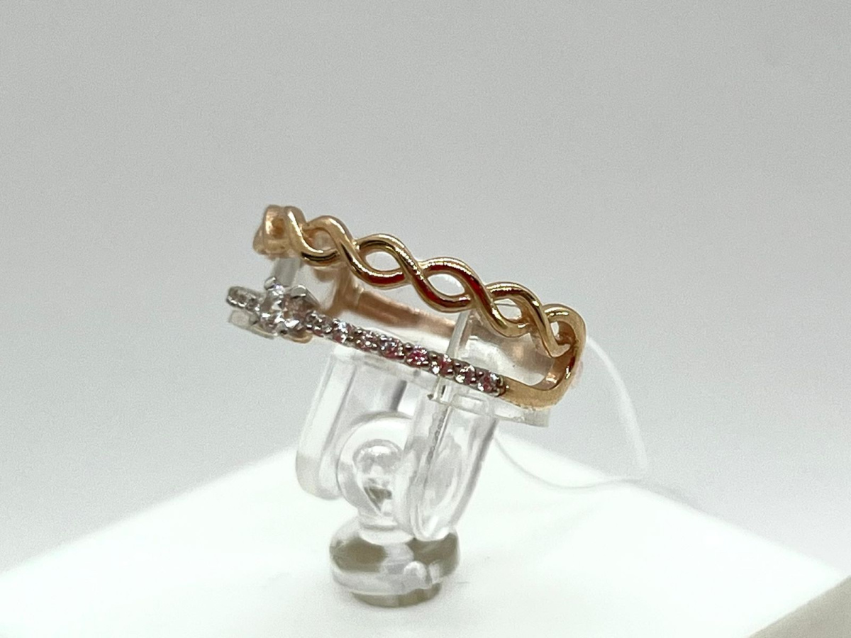 КОЛЬЦО С КАМНЯМИ (Au 585)