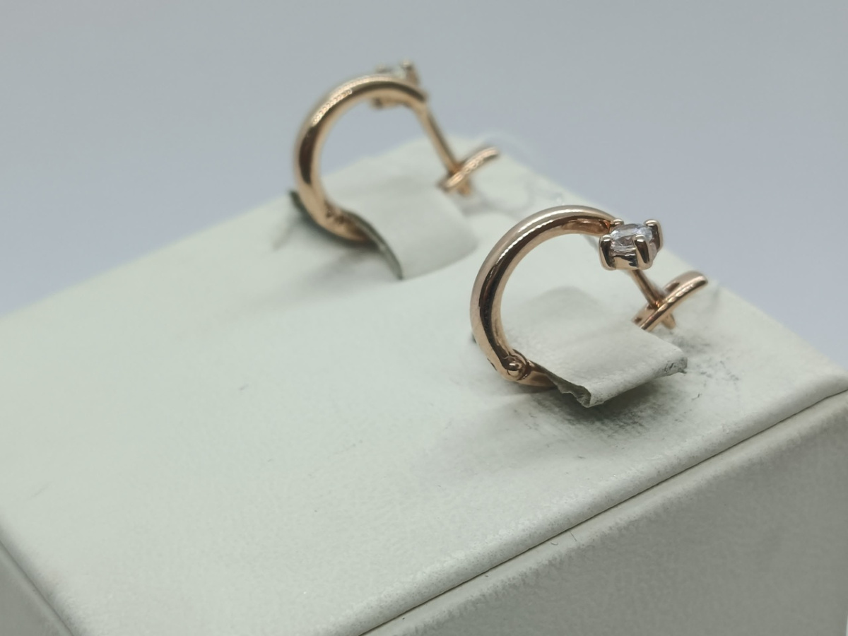 СЕРЬГИ С КАМНЕМ (Au 585)