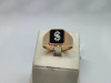 КОЛЬЦО ПЕЧАТКА Агат с камнем (Au 585)