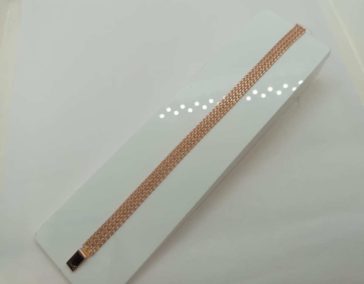 БРАСЛЕТ ПОЛНОВЕСНЫЙ Бисмарк тройной (Au 585)