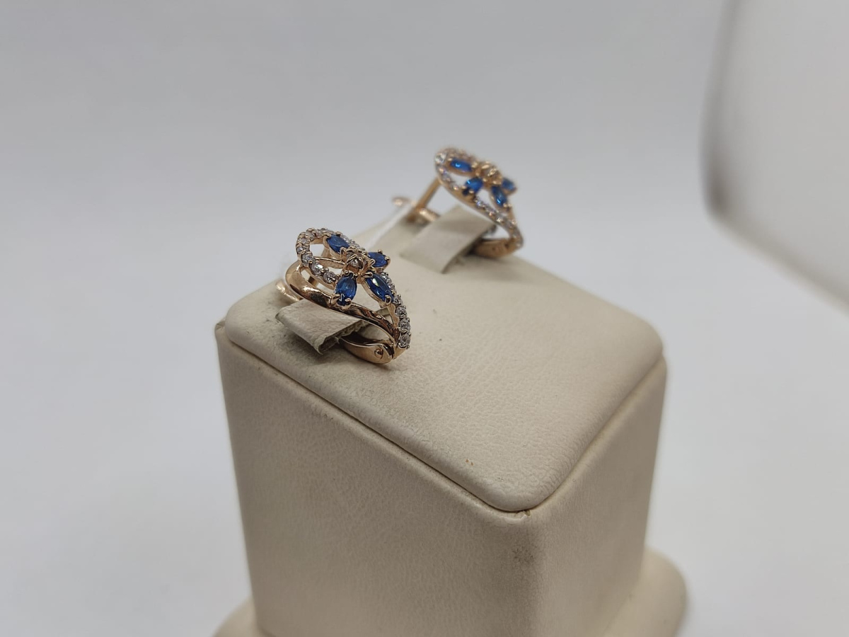 СЕРЬГИ С КАМНЯМИ (Au 585)