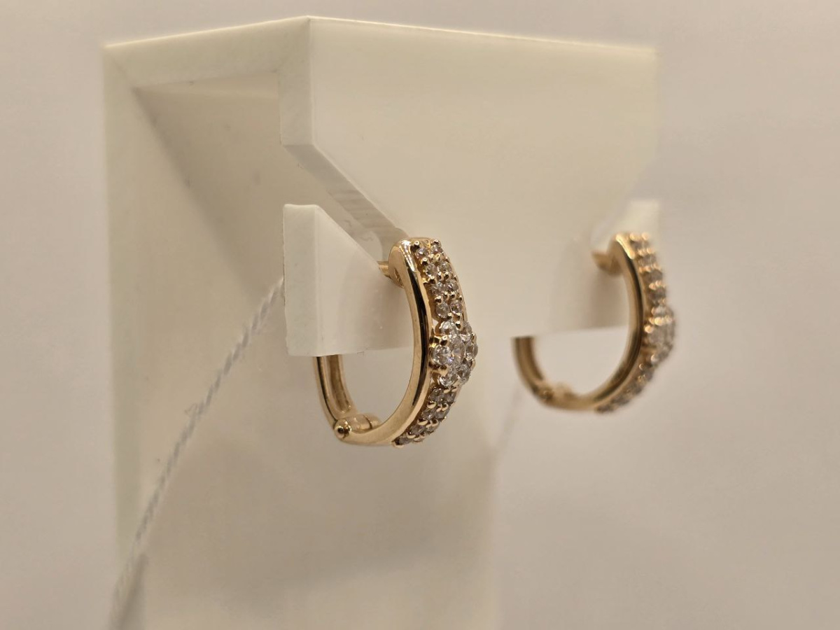 СКМИ585 СЕРЬГИ С КАМНЯМИ (Au 585)