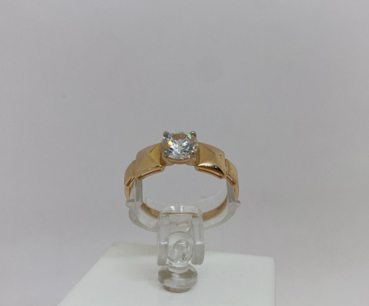 КОЛЬЦО С КАМНЯМИ (Au 585)