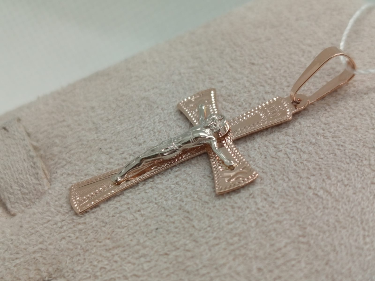 ПОДВЕСКА КРЕСТ без камня (Au 585)