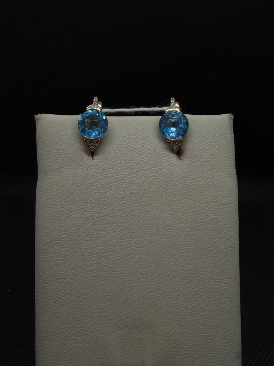 СКМИ585 СЕРЬГИ С КАМНЯМИ (Au 585)