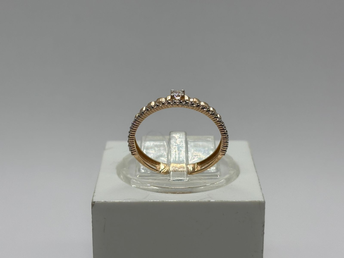 КОЛЬЦО С КАМНЯМИ (Au 585)