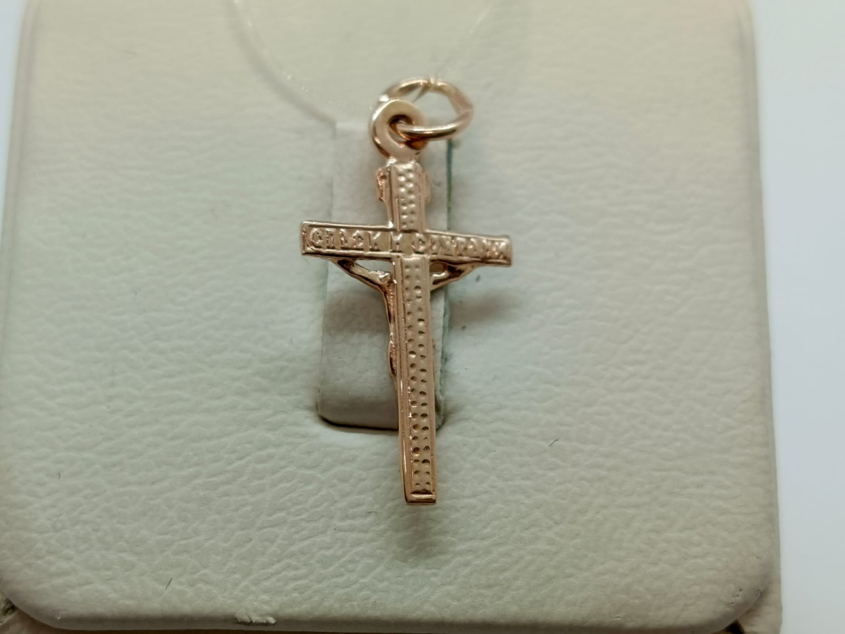 ПОДВЕСКА КРЕСТ без камня (Au 585)