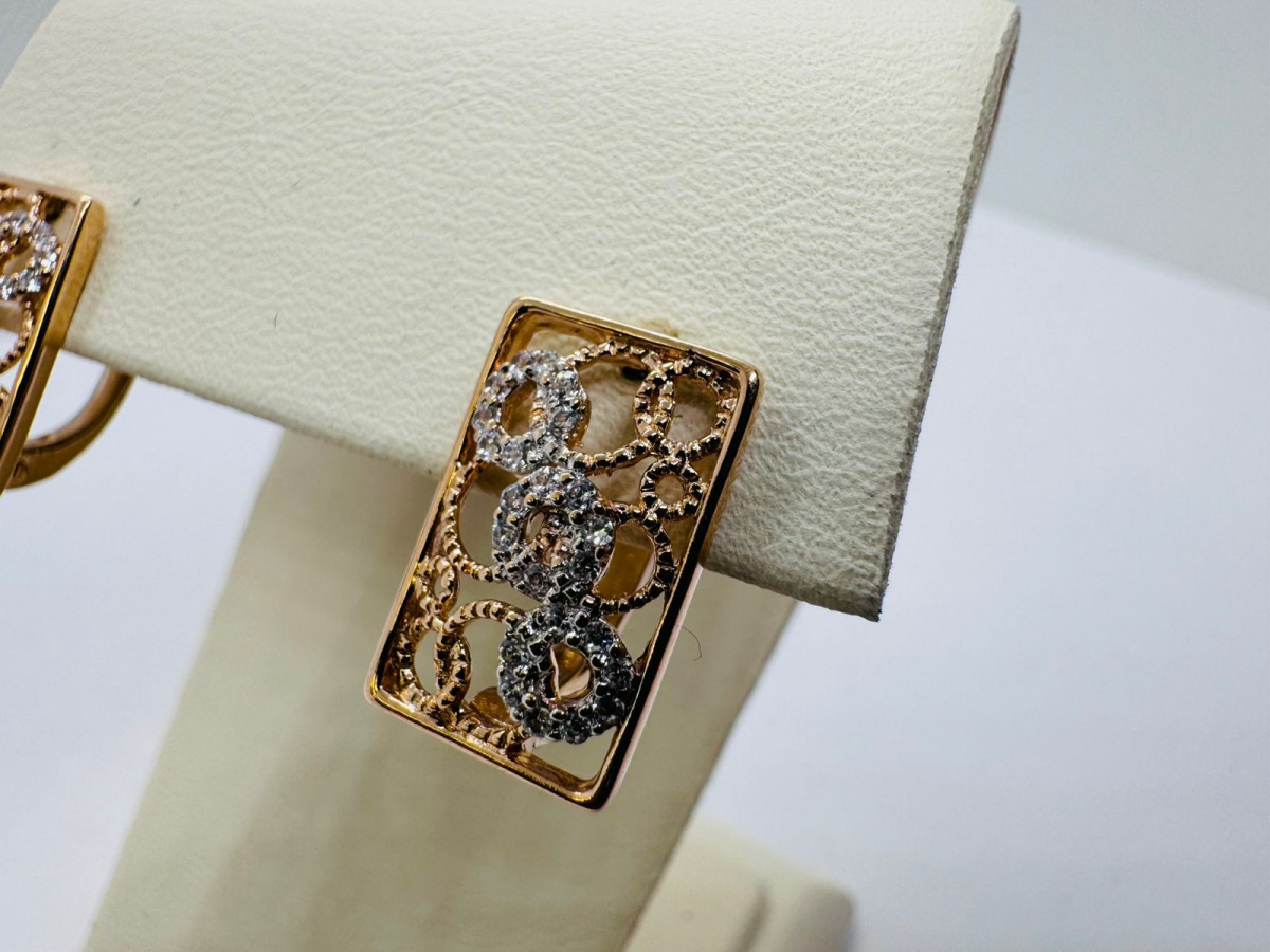 СЕРЬГИ С КАМНЯМИ (Au 585)