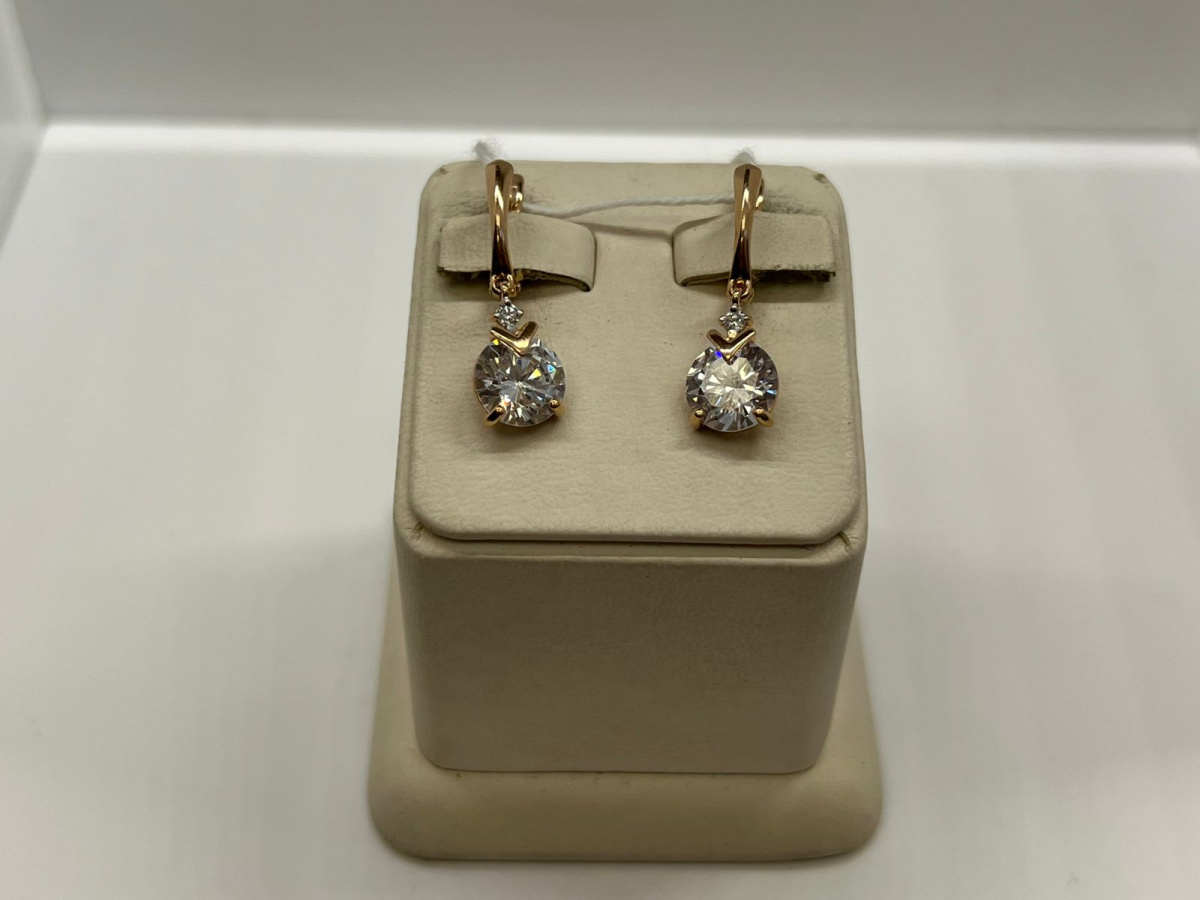 СЕРЬГИ С КАМНЯМИ (Au 585)