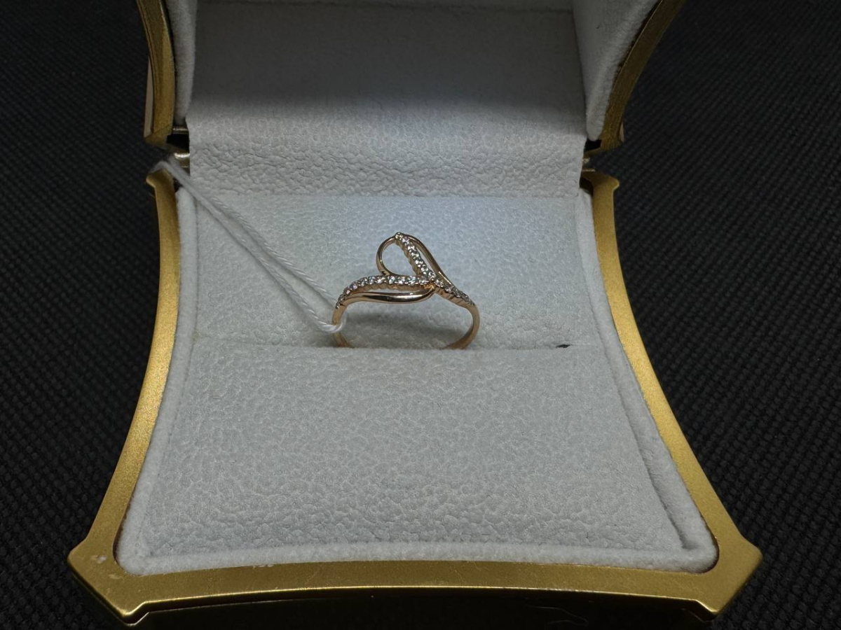 КОЛЬЦО С КАМНЯМИ (Au 585)