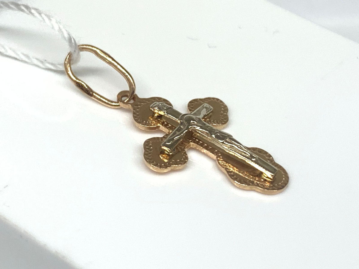 ПОДВЕСКА КРЕСТ БЕЗ КАМНЯ (Au 585)