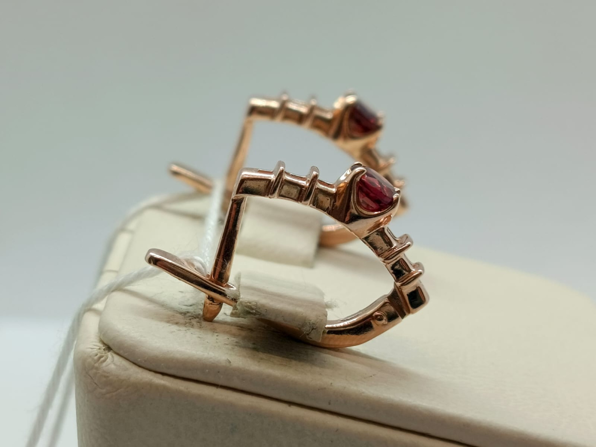 СЕРЬГИ С КАМНЕМ (Au 585)