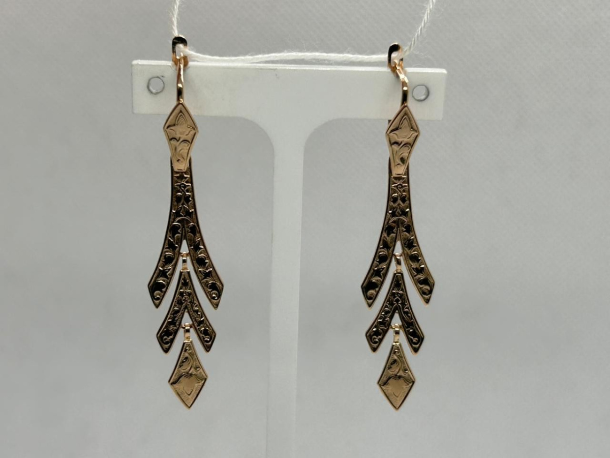 СЕРЬГИ БЕЗ КАМНЯ (Au 585)