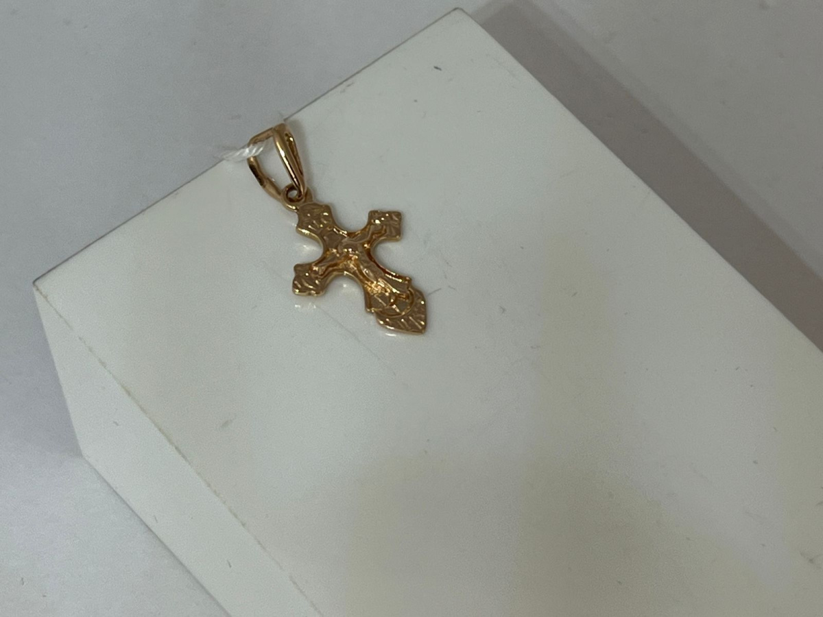 ПОДКБК585 ПОДВЕСКА КРЕСТ БЕЗ КАМНЯ (Au 585)