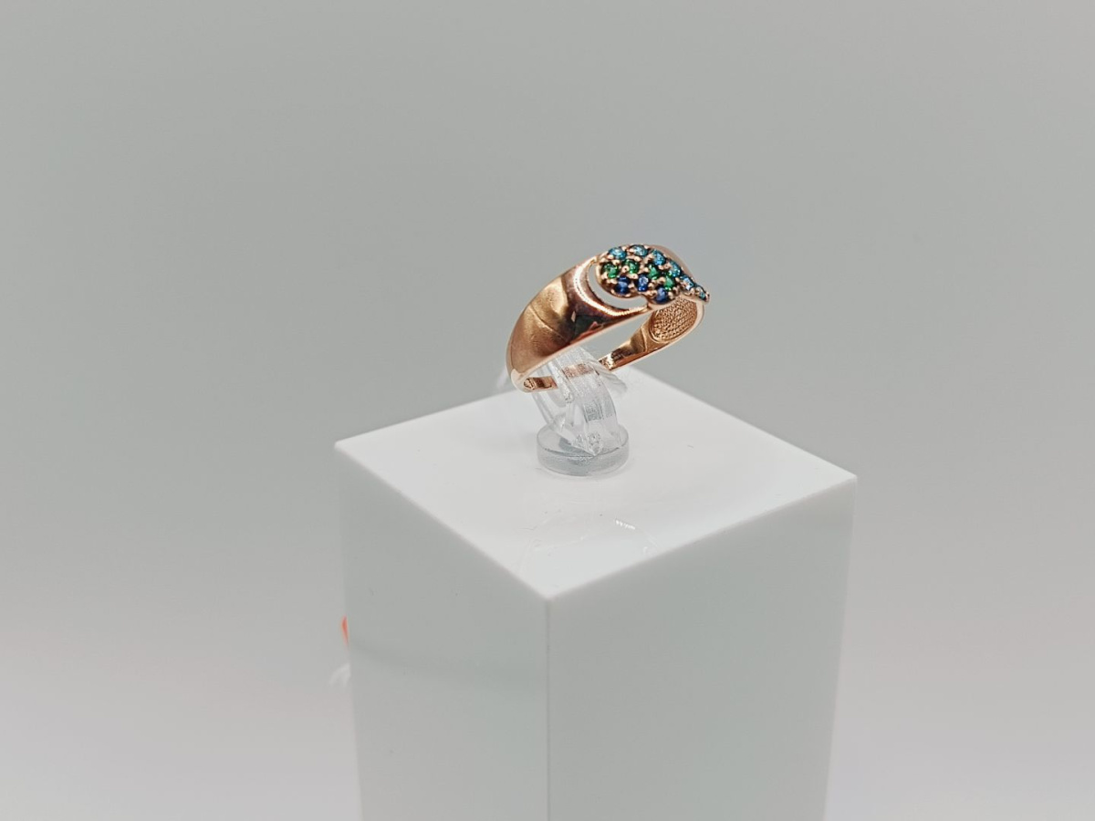 КОЛКМИ585 КОЛЬЦО С КАМНЯМИ (Au 585)