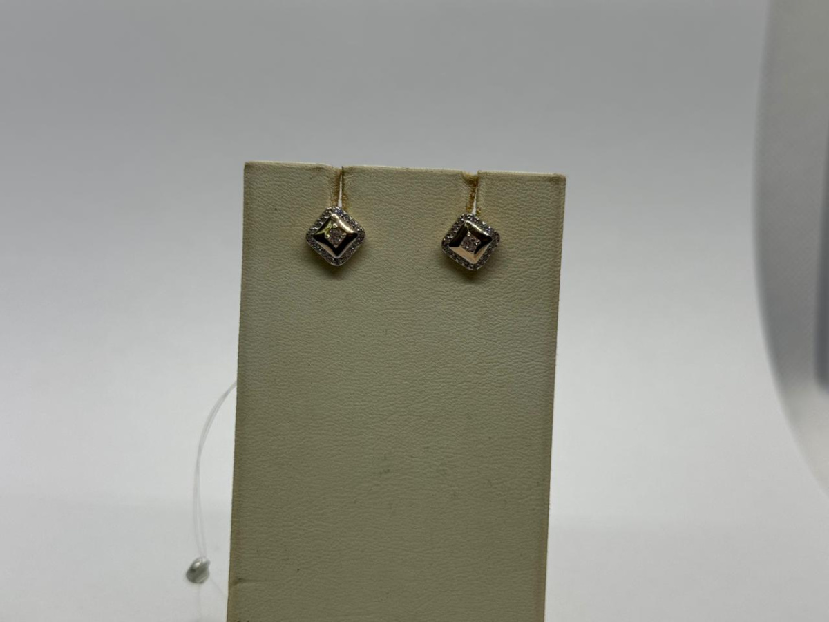 СЕРЬГИ ПУСЕТЫ с камнями (Au 585)