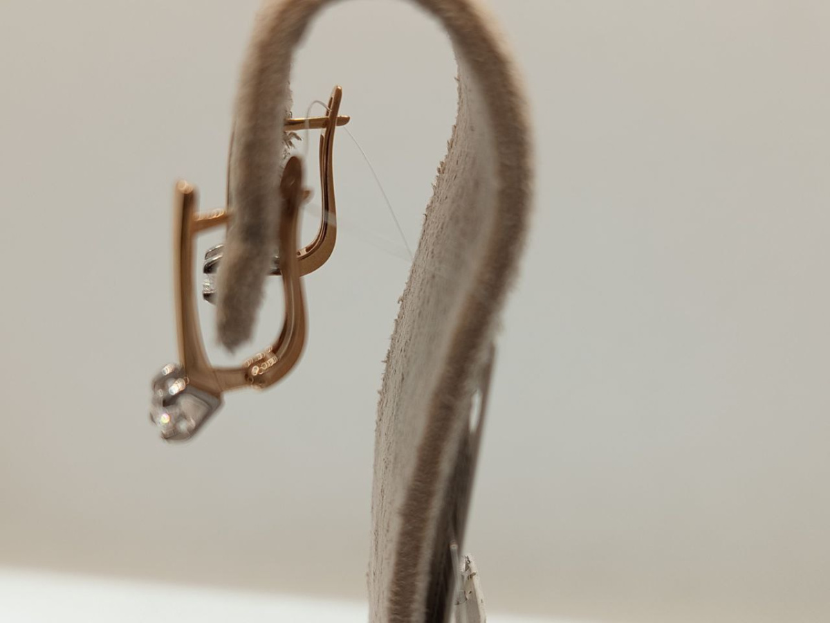 СЕРЬГИ С КАМНЕМ (Au 585)