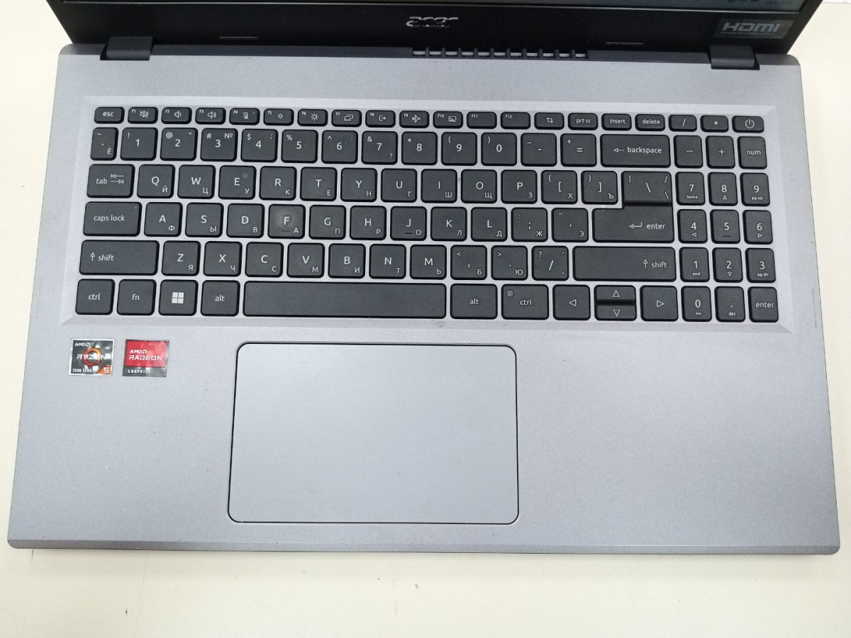 Ноутбук Acer; Ryzen 5 7520U, AMD Radeon (TM) Graphics, 16 Гб, 1 Tb, Нет
