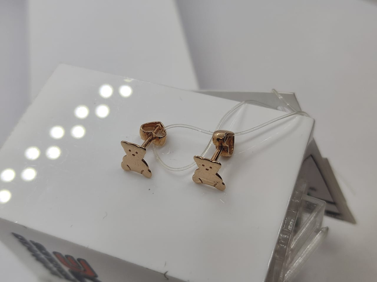 СЕРЬГИ ПУСЕТЫ без камня (Au 585)