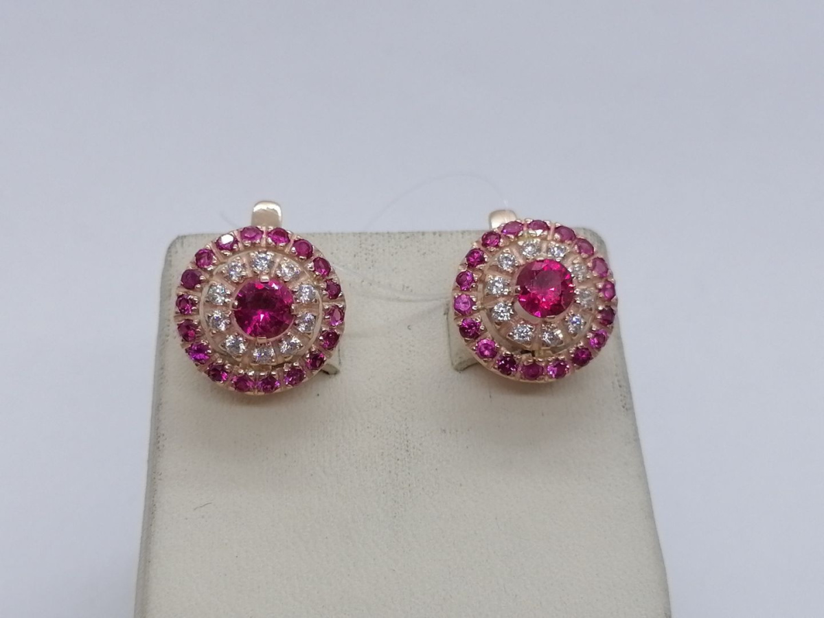 СЕРЬГИ С КАМНЯМИ (Au 585)