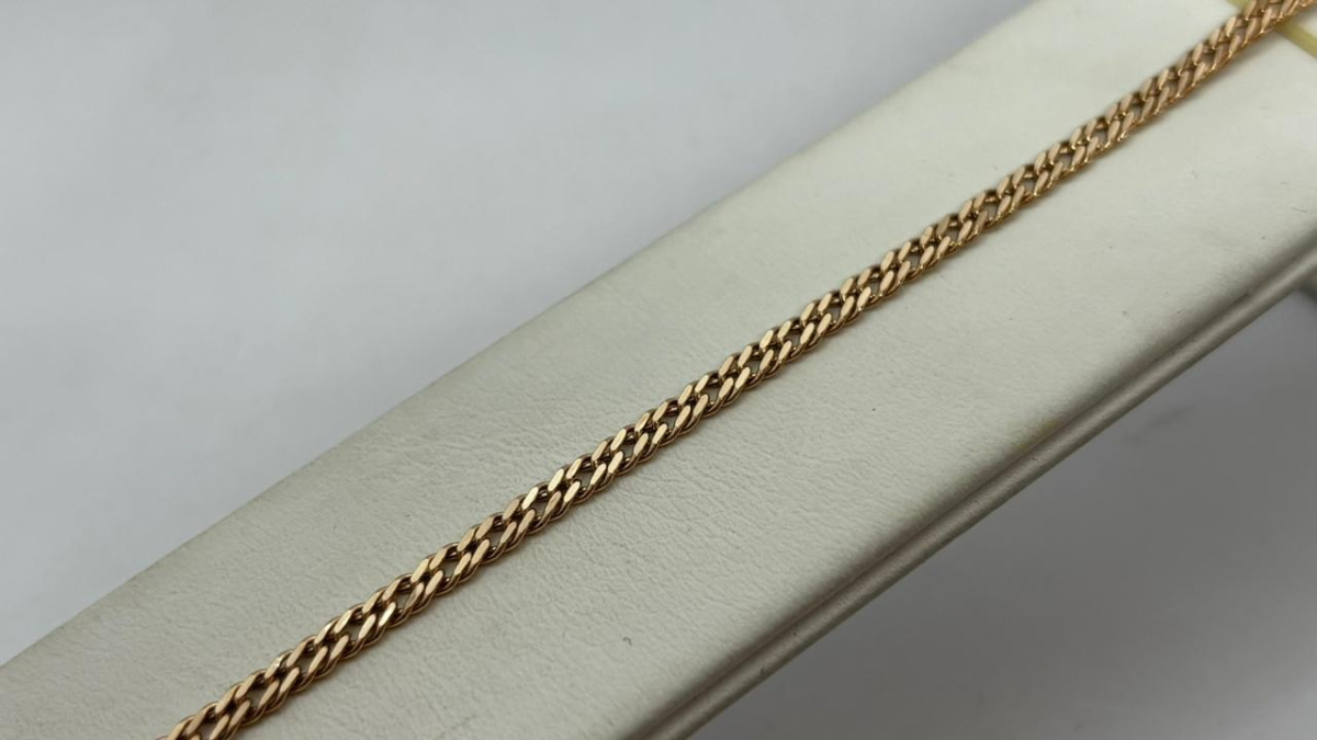 БРАСЛЕТ ПУСТОТЕЛЫЙ Ромб двойной (Au 585)