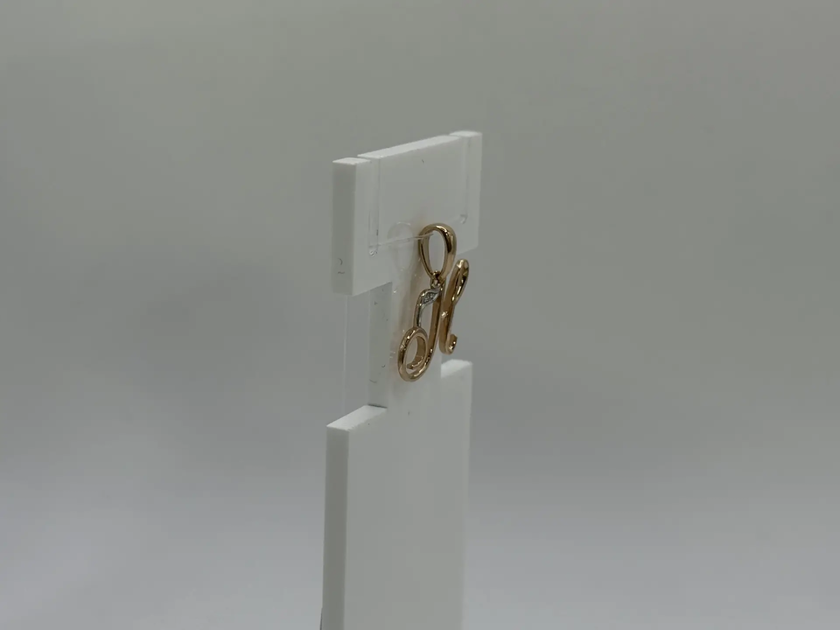 ПОДВЕСКА БУКВА Н с камнем (Au 585)