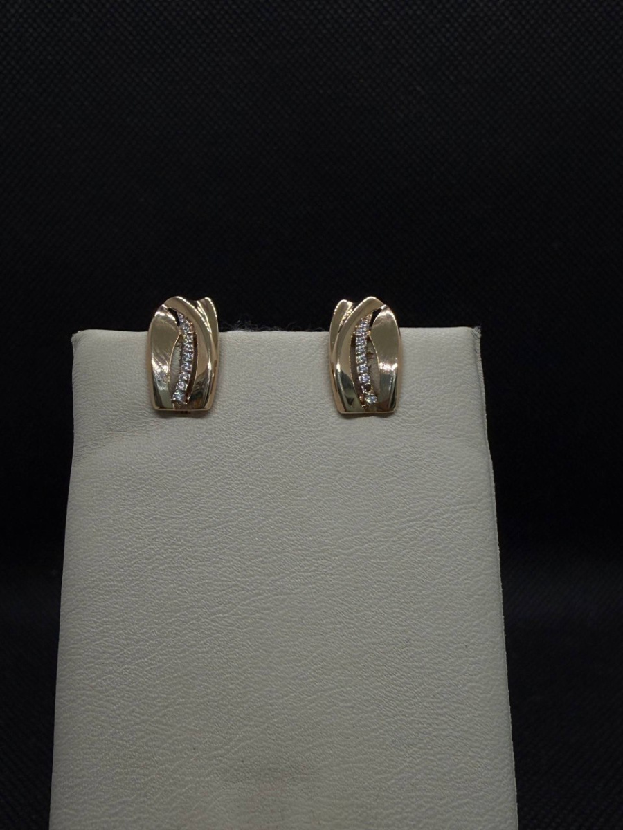 СКМИ585 СЕРЬГИ С КАМНЯМИ (Au 585)