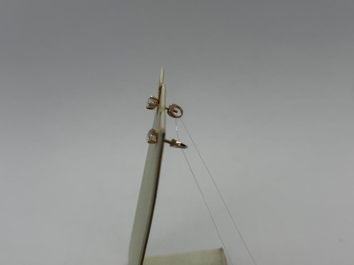 СЕРЬГИ ПУСЕТЫ с камнем (Au 585)