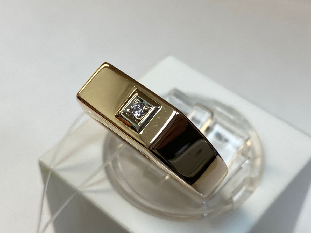 КОЛЬЦО ПЕЧАТКА с камнем (Au 585)