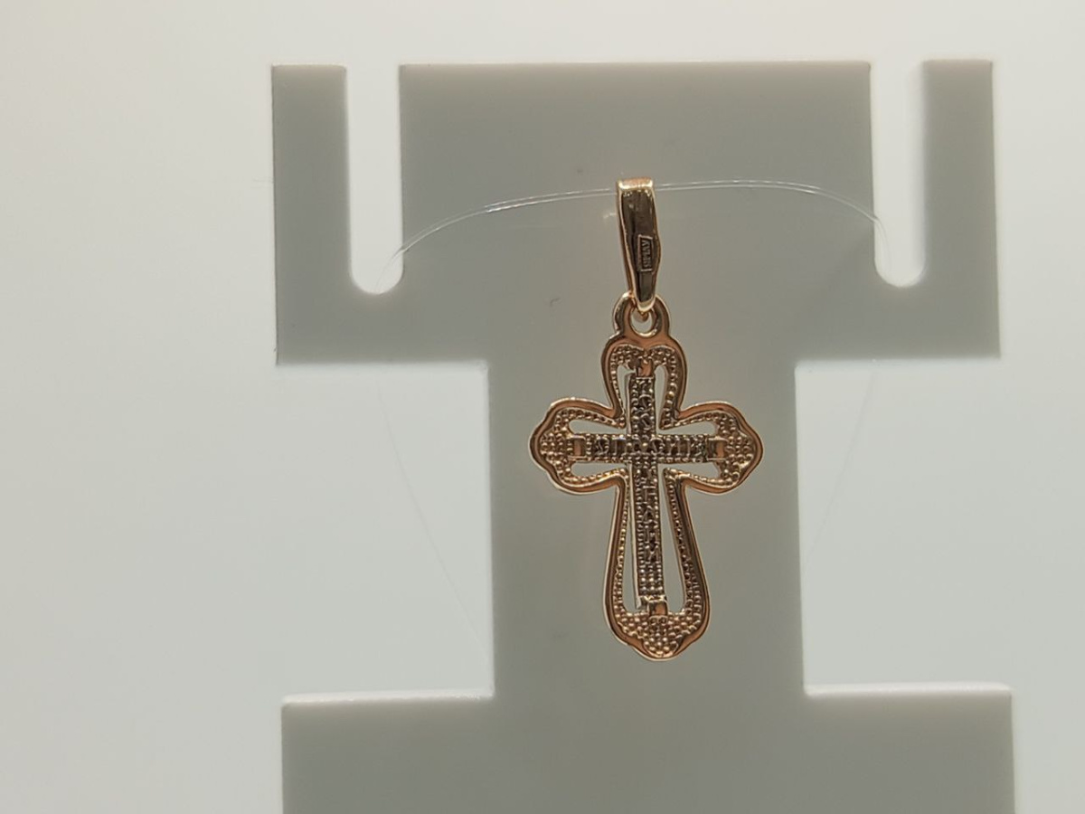 ПОДВЕСКА КРЕСТ без камня (Au 585)